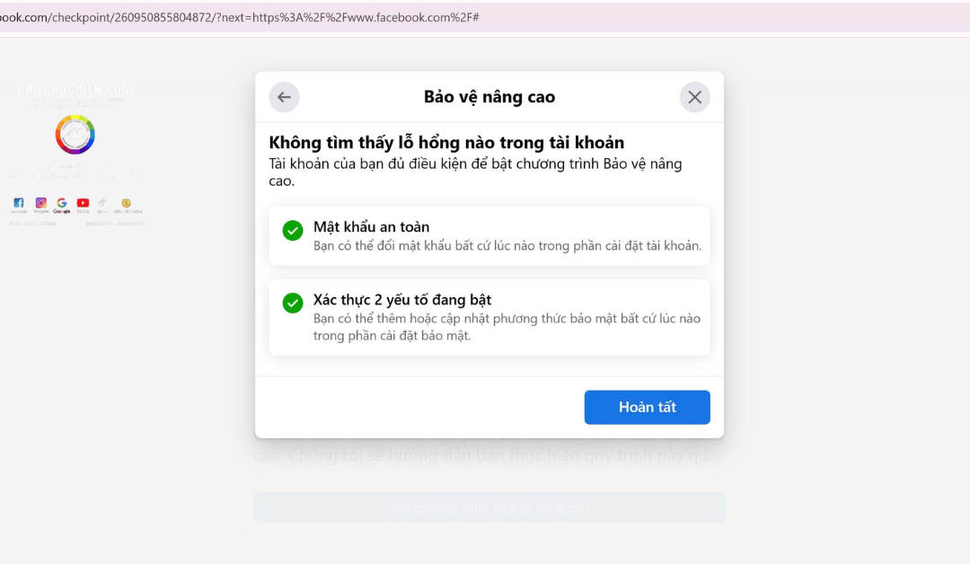 Cách Mở Khóa Bảo Vệ Nâng Cao Facebook Thành Công 100%