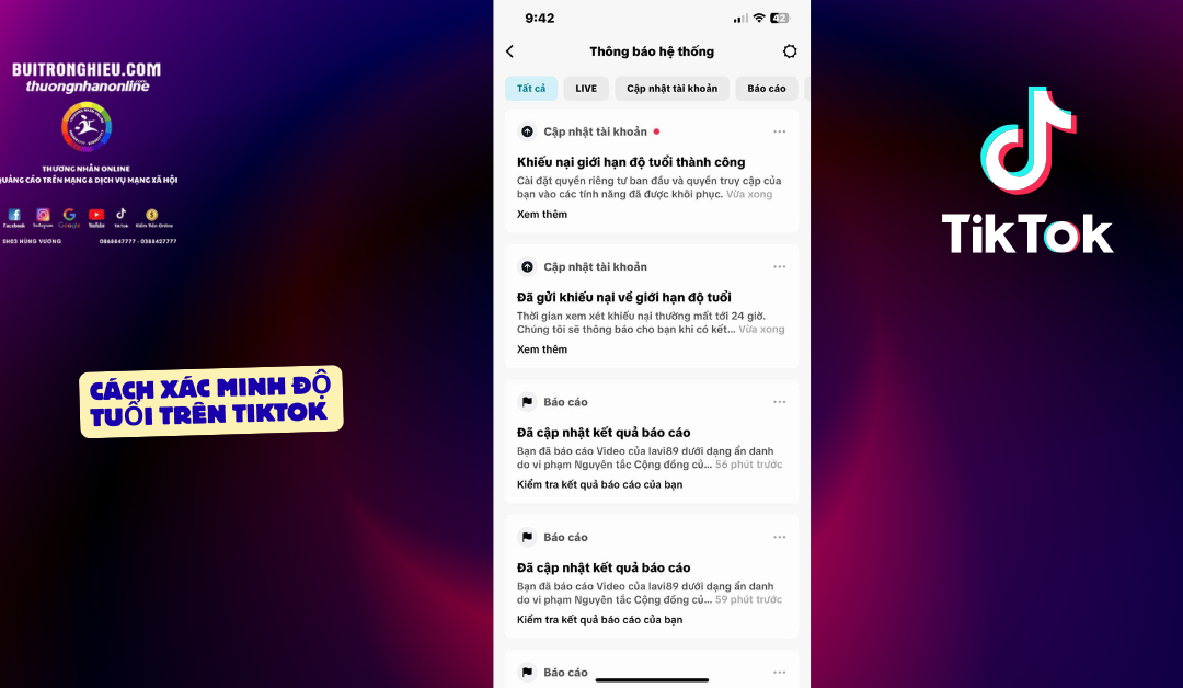 cách xác minh độ tuổi trên tiktok